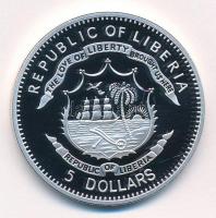 Libéria 2009. 5$ Cu "Nagy Hadvezérek - Szvatopluk" multicolor festéssel, kapszulában T:PP
...