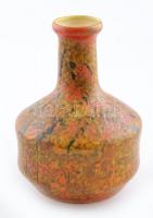 Tófej kerámia váza, jelzett, hibátlan, m: 21 cm
