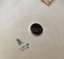 Német puttós lámpatest, porcelán, jelzett, apró lepattanásokkal, teteje lecsiszolt, m: 27 cm