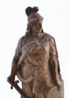 Jelzés nélkül: Szent Roland. Spiáter, fatalapzaton, kopott, m: 26 cm