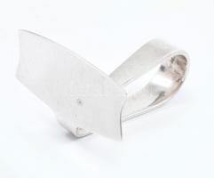 Ezüst(Ag) hajlított nyelű orvosságtörő lapát, jelzett, h: 5 cm, nettó: 19,4 g