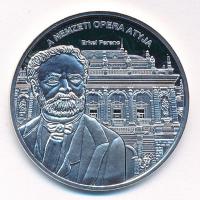 DN "Nemzetünk nagyjai - Erkel Ferenc" kétoldalas Ag emlékérem tanúsítvánnyal (15g/0,333/35mm) T:PP