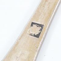 Ezüst (Ag) teaszűrő, jelzett, h: 22 cm, nettó: 33 g