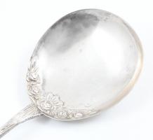 Ezüst (Ag) fagylaltos kanál, jelzett, h: 16,5 cm, nettó: 31 g