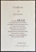 Castellani ezüst (Ag) kép, üvegezett fakeretben, jelzett, 23x13 cm