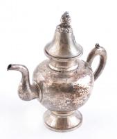Ezüst (Ag) tibeti teáskanna, jelzés nélkül, m: 20 cm, nettó: 453 g