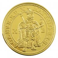 DN "Magyar aranypénzek utánveretben - II. Mátyás aranyforint 1617" aranyozott Ag emlékérem...