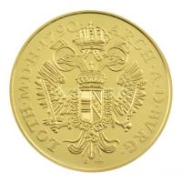 DN "Magyar aranypénzek utánveretben - II. József dukát" aranyozott Ag emlékérem kapszulában, tanúsítvánnyal (5,5g/0.333/25mm) T:PP