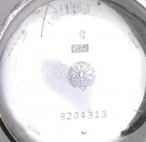 Omega ezüsttokos, mechanikus zsebóra, stopperes, kronográfos, pontosan jár, számlap javított, sérült...