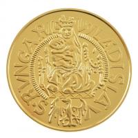 DN "Magyar aranypénzek utánveretben - II. Ulászló aranyforint" aranyozott Ag emlékérem kap...