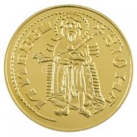 DN "Magyar aranypénzek utánveretben - I. Nagy Lajos aranyforint" aranyozott Ag emlékérem k...