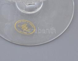 Ajka ólomkristály Hannover Waterford stílusú brandy pohár készlet, 6 db, a poharak széle aranyozott,...