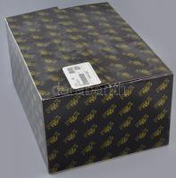 Ajka ólomkristály Hannover Waterford stílusú brandy pohár készlet, 6 db, a poharak széle aranyozott,...