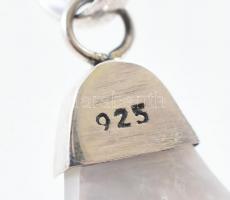 Ezüst(Ag) nyaklánc gyöngyház medállal, jelzett, h: 40 cm, bruttó: 7,5 g