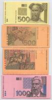 Horvátország 1993. 5K-1000K (9xklf) előlapi próbanyomatok T:I,I- hullámos papír
Croatia 1993. 5 Kun...