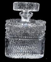 Ólomkristály likőrös palack, hibátlan, m: 18 cm