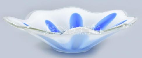 Design üveg tál, szélén felirat: Götteborg, 1956 hibátlan, d: 30 cm