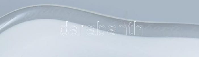 Design üveg tál, szélén felirat: Götteborg, 1956 hibátlan, d: 30 cm