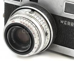 Werra Zeiss Tessar fényképezőgép, csak távkioldóval működik, tokban