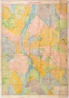 cca 1940 Nagy Budapest térképe 70x80 cm hajtva