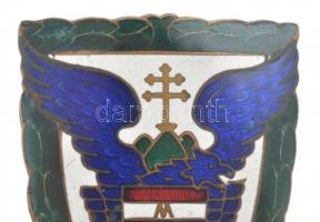 1938. "MOVE (Magyar Országos Véderő Egylet) 1918-1938" zománcozott bronz jelvény hátoldalo...