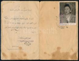 1947 arcképes egyiptomi oltási igazolvány magyar személy részére