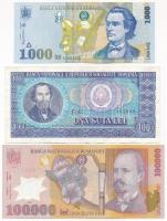 Románia 1966. 100L + 1998. 1000L + 2001. 100.000L T:III Romania 1966. 100 Lei + 1998. 1000 Lei + 2001. 100.000 Lei C:F