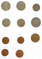 33db-os érmetétel kisalakú berakóban, főleg orosz érmékkel, közte 1843. 2k Cu (átfúrva) + 1895. 10k ...