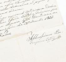 1822 Tarkovics Gergely, az első eperjesi püspök aláírt hivatalos levele