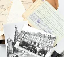 Cipősdoboznyi vegyes papírrégiség, irat