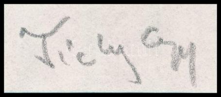 Tichy Gyula (1879-1920): Akt, nyomat utólagos jelzéssel, paszpartuban, 8×9 cm