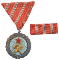 1954. Munka Érdemérem zománcozott bronz kitüntetés mellszalagon, szalagsávval, eredeti tokban T:1-  NMK 606.
