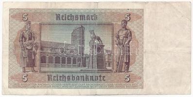 Német Harmadik Birodalom 1942. 5M "L 13042200" T:III folt, kis szakadások
German Third Em...