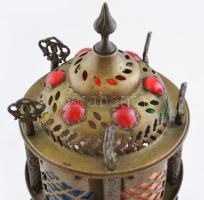 Asztali lámpa. Törökország. Réz, alabástrom. Régi vezetékezéssel 39 cm