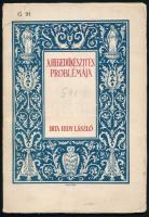 Hidy László: A hegedűkészítés problémája. Ohmacht Róbert okl. gépészmérnök cikkével. Bp., 1926., Stephaneum, 46 p.+ 6 t. Kiadói papírkötés, volt könyvtári (magánkönyvtári?) példány.