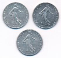 Franciaország 1912-1917. 50c Ag (3xklf) T:2,2-
France 1912-1917. 50 Centimes Ag (3xdiff) C:XF,VF
K...