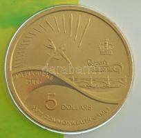 Ausztrália 2006. 5$ Al-Br XVIII. Nemzetközösségi Játékok - A királynő fáklya átadása karton díszlapon T:1 Australia 2006. 5 Dollars Al-Br XVIII Commonwealth Games - Queens Baton Relay on cardboard display sheet C:UNC Krause KM#786