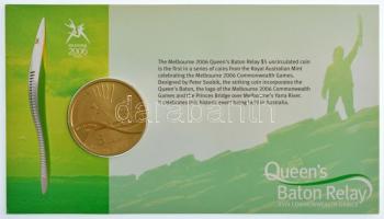 Ausztrália 2006. 5$ Al-Br "XVIII. Nemzetközösségi Játékok - A királynő fáklya átadása" kar...