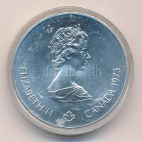 Kanada 1973. 5$ Ag "Montreali olimpia - Észak-Amerika térkép" T:BU Canada 1973. 5 Dollars ...