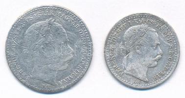 1869KB 20kr Ag "Magyar Királyi Váltó Pénz" + 1870KB 10kr Ag "Váltó Pénz" T:3 ü.
...
