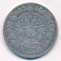 Ausztria 1900. 5K Ag "Ferenc József" T:2-,3 kis patina 
Austria 1900. 5 Corona Ag "F...