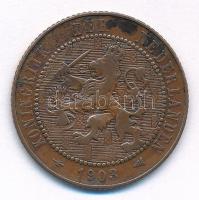 Hollandia 1903. 2 1/2c bronz "I. Vilma" T:2- patina Netherlands 1903. 2 1/2 Cents bronze "Wilhelmina" C:VF patina Krause KM#134