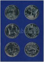 Amerikai Egyesült Államok 1979. 1$ Los Angeles 200 éves (6xklf) fém emlékérem dísztokban T:1 USA 1979. 1 Dollar Los Angeles Bicentennial Birthday Dollars (6xdiff) metal commemorative medallion in case C:UNC