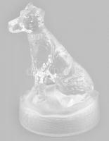 Kristály kutya figura. 16 cm