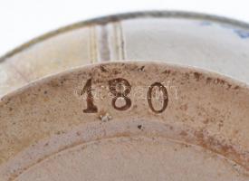 Antik, német, historizáló, kőedény korsó, jelzés nélkül, kopásokkal, apró csorbával, m: 31 cm