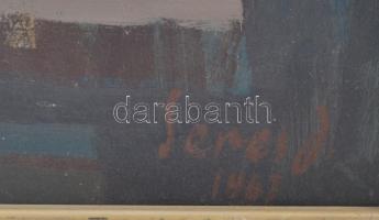 Seres János (1920-2004): Csendélet, 1967. Olaj, farost. Jelezve jobbra lent. Apró felületi sérülésse...