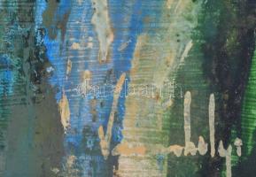 Vásárhelyi Kovács (Kováts) Tibor (1924-1997): Balatoni nádas. Olaj, farost, jelezve jobbra lent. Hát...