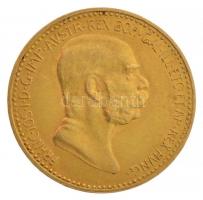 Ausztria 1908. 10K Au "Ferenc József uralkodásának 60 éves jubileuma" (3,37g/0.900) T:1- k...