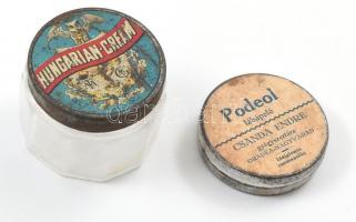 Hungarian Cream + Podeol 2 db tégely, kopásnyomokkal, rozsdafoltokkal
