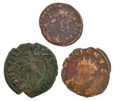 Római Birodalom 3db klf bronz érme a 3-4. századból T:2-,3 Roman Empire 3pcs of diff bronze coins from the 3rd-4th century C:VF,F